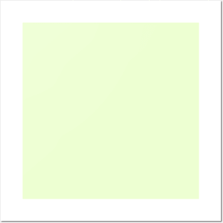 Soft Pale Celery Green Pastel Solid Color Posters and Art